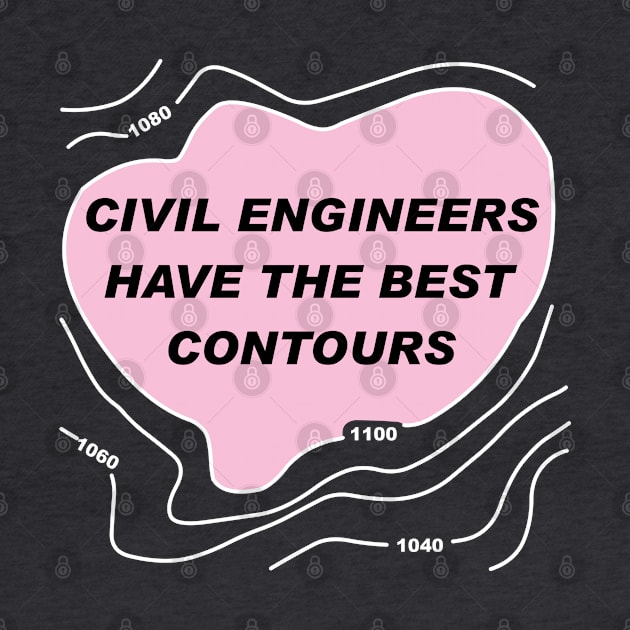 Civil Engineer Pink Contours White Lines by Barthol Graphics